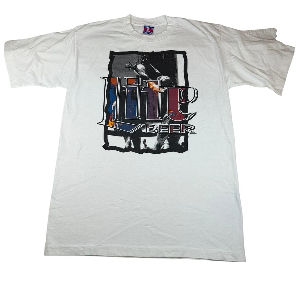 Vintage Miller Lite Volleyball Beer T-Shirt Size Large